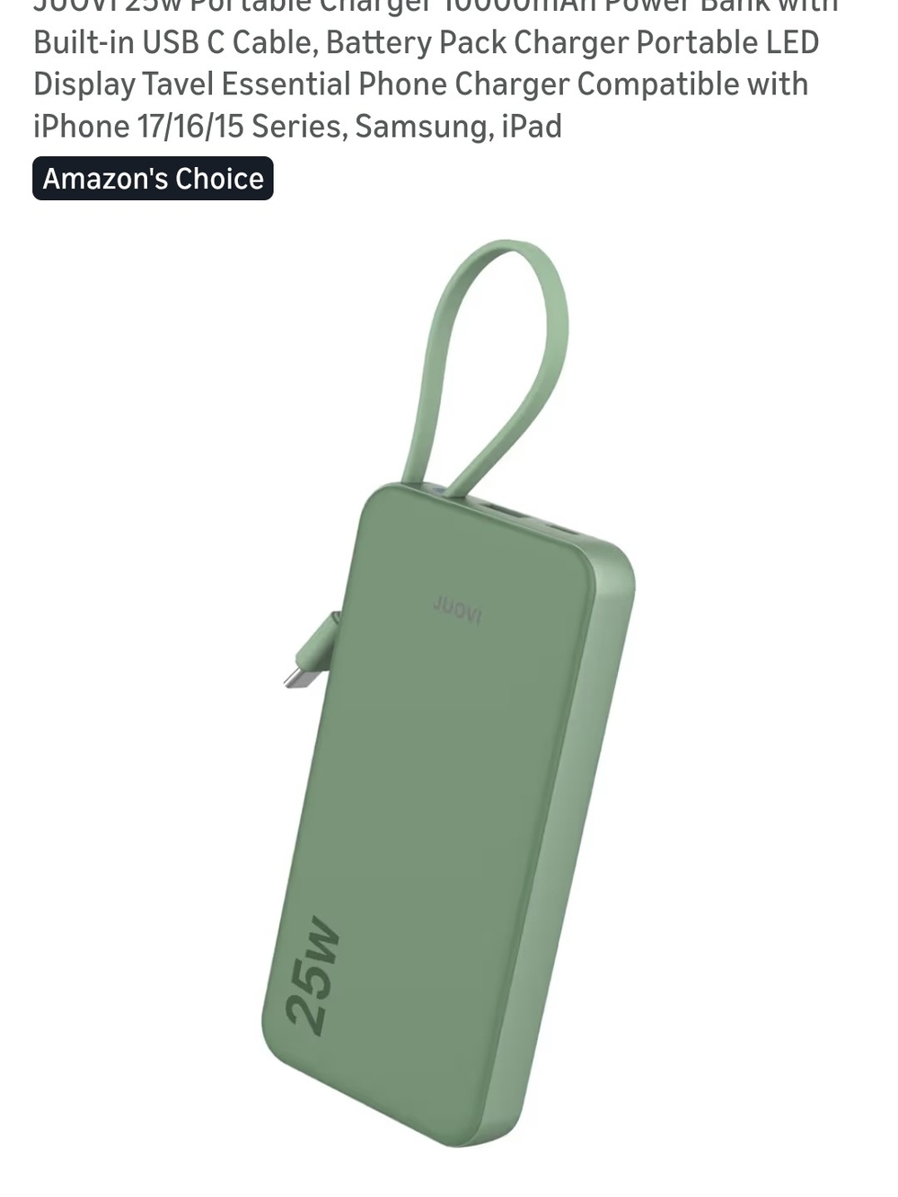 Ovi 10000mAh Portable Power Bank in Black